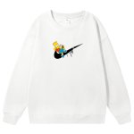 画像3: Unisex Broken Swash x Bart Simpson Crew Neck Sweat shirts ユニセックス 男女兼用ブロークンスウォッシュ×バートシンプソンプリント スウェット トレーナー (3)