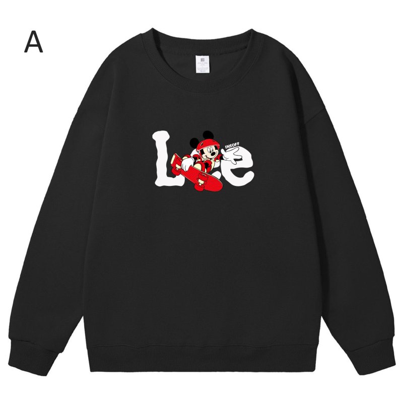 画像1: Unisex Mickey Mouse x Skateboard Crew Neck Sweat shirts ユニセックス 男女兼用ミッキーマウス×スケートボードプリント スウェット トレーナー (1)
