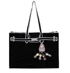 画像1: Snoopy Charm Nylon Tote Shoulder Eco Bag Shopping Bag　スヌーピー チャームナイロン トートショルダーエコバッグ ショッピングバッグ  (1)
