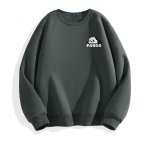 画像1: Unisex One Point Panda Print Round Neck Sweatshirt 男女兼用 ワンポイントパンダプリント スウェット プルオーバー トレーナー (1)