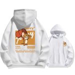画像2: Tom & Jerry Angry Jerry & Mischievous Tom Print Long sleeves Hoodie 　トム&ジェリー 怒りのジェリー＆いたずらトムプリントフーディ  パーカー バンド (2)
