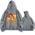 画像7: Tom & Jerry Angry Jerry & Mischievous Tom Print Long sleeves Hoodie 　トム&ジェリー 怒りのジェリー＆いたずらトムプリントフーディ  パーカー バンド (7)
