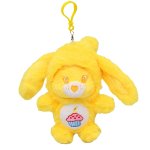 画像4: Care Bears Rabbit Charm カラフル ケアベア  フェイクファーぬいぐるみ マスコットチャーム キーリング (4)