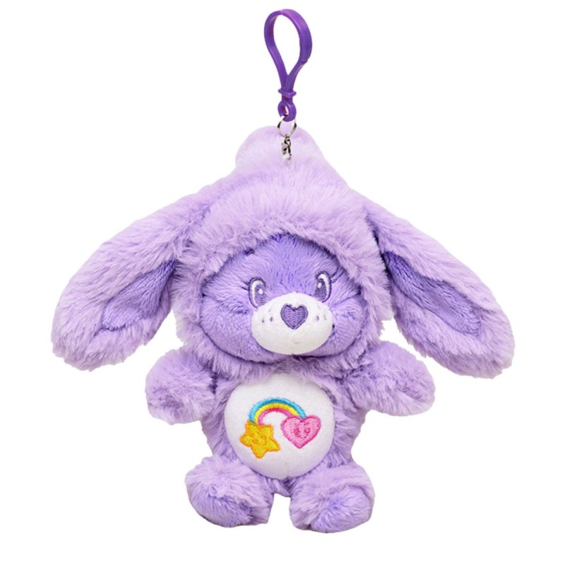 画像7: Care Bears Rabbit Charm カラフル ケアベア  フェイクファーぬいぐるみ マスコットチャーム キーリング (7)