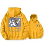 画像12: Tom & Jerry Angry Jerry & Mischievous Tom Print Long sleeves Hoodie 　トム&ジェリー 怒りのジェリー＆いたずらトムプリントフーディ  パーカー バンド (12)