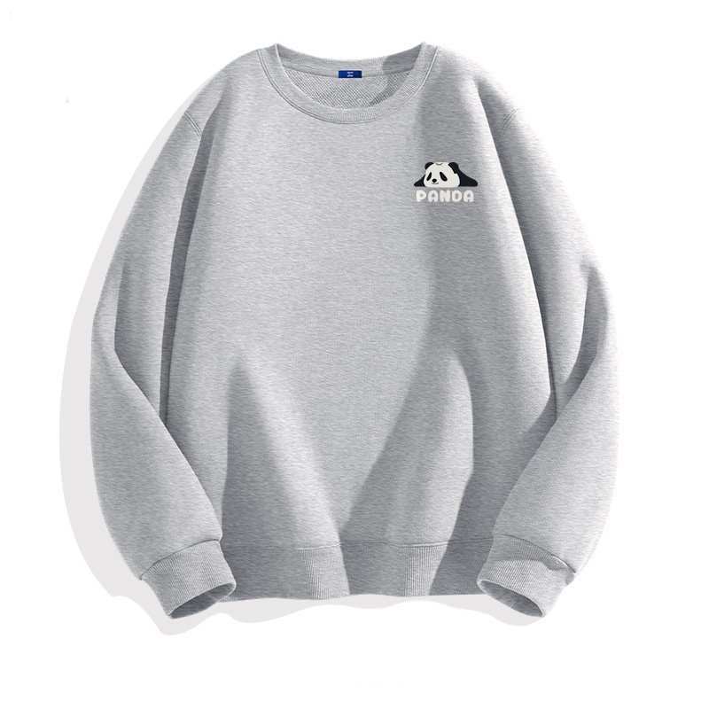 画像3: Unisex One Point Panda Print Round Neck Sweatshirt 男女兼用 ワンポイントパンダプリント スウェット プルオーバー トレーナー (3)