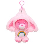 画像2: Care Bears Rabbit Charm カラフル ケアベア  フェイクファーぬいぐるみ マスコットチャーム キーリング (2)