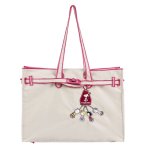 画像2: Snoopy Charm Nylon Tote Shoulder Eco Bag Shopping Bag　スヌーピー チャームナイロン トートショルダーエコバッグ ショッピングバッグ  (2)