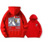 画像14: Tom & Jerry Angry Jerry & Mischievous Tom Print Long sleeves Hoodie 　トム&ジェリー 怒りのジェリー＆いたずらトムプリントフーディ  パーカー バンド (14)