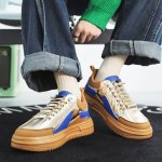 画像4: N11 Men's 2tone explosion models absorption sneaker  shoes  2トーン レースアップ メタリック系 レザー スニーカー　 (4)