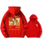 画像5: Tom & Jerry Angry Jerry & Mischievous Tom Print Long sleeves Hoodie 　トム&ジェリー 怒りのジェリー＆いたずらトムプリントフーディ  パーカー バンド (5)