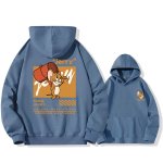 画像8: Tom & Jerry Angry Jerry & Mischievous Tom Print Long sleeves Hoodie 　トム&ジェリー 怒りのジェリー＆いたずらトムプリントフーディ  パーカー バンド (8)