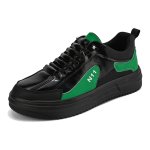 画像3: N11 Men's 2tone explosion models absorption sneaker  shoes  2トーン レースアップ メタリック系 レザー スニーカー　 (3)