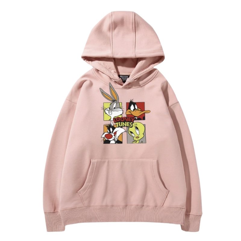画像4: Bugs Bunny & Looney Tunes Tweety hoodie sweatユニセックス 男女兼用バックスバニー＆ルーニー・テューンズ ボックス プリント スウェットパーカー (4)