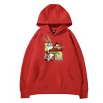 画像6: Bugs Bunny & Looney Tunes Tweety hoodie sweatユニセックス 男女兼用バックスバニー＆ルーニー・テューンズ ボックス プリント スウェットパーカー (6)