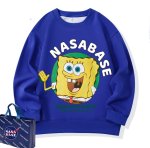 画像5: Unisex Spongebob x Nasabase Print  Round Neck Sweatshirt 男女兼用スポンジボブ×ナサベースプリント スウェット プルオーバー トレーナー (5)