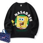 画像2: Unisex Spongebob x Nasabase Print  Round Neck Sweatshirt 男女兼用スポンジボブ×ナサベースプリント スウェット プルオーバー トレーナー (2)