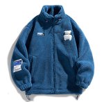 画像4: Teddy Bear Wool Zip-Up Jacket Coat blouson ユニセックス男女兼用  テディーベア熊ジップアップジャケット ジャンパーコート (4)
