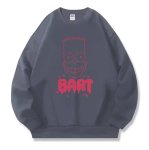 画像3: Unisex Bart Simpson face print  Round Neck Sweatshirt 男女兼用バートシンプソンブフェイスプリント スウェット プルオーバー トレーナー (3)