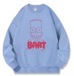 画像5: Unisex Bart Simpson face print  Round Neck Sweatshirt 男女兼用バートシンプソンブフェイスプリント スウェット プルオーバー トレーナー (5)