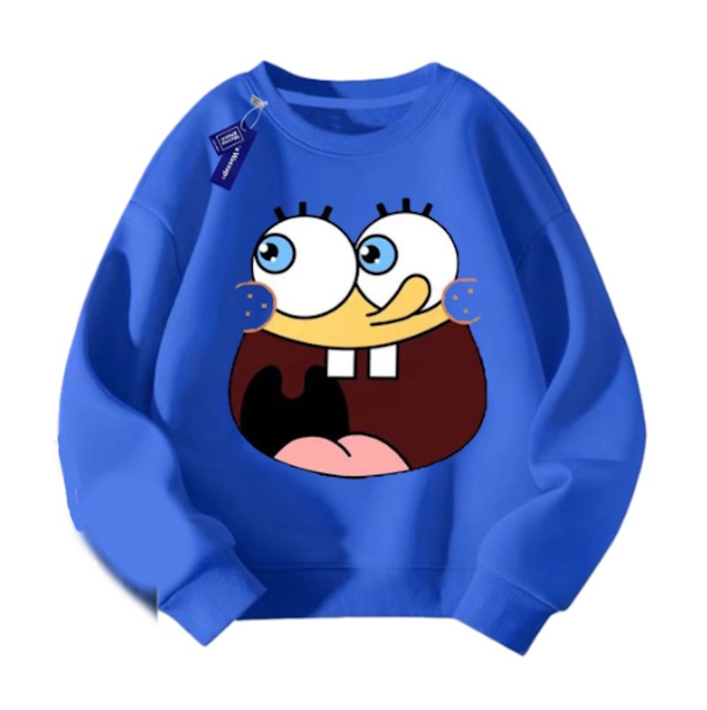 画像5: Unisex Spongebob Face Print  Round Neck Sweatshirt 男女兼用スポンジボブフェイスプリント スウェット プルオーバー トレーナー (5)