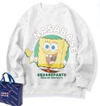 画像6: Unisex Spongebob x Nasabase Print  Round Neck Sweatshirt 男女兼用スポンジボブ×ナサベースプリント スウェット プルオーバー トレーナー (6)
