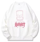 画像2: Unisex Bart Simpson face print  Round Neck Sweatshirt 男女兼用バートシンプソンブフェイスプリント スウェット プルオーバー トレーナー (2)