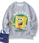 画像4: Unisex Spongebob x Nasabase Print  Round Neck Sweatshirt 男女兼用スポンジボブ×ナサベースプリント スウェット プルオーバー トレーナー (4)
