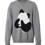 画像2: Panda knitted round neck sweater　パンダ編み込みラウンドネック長袖セーター  (2)