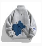 画像5: Teddy Bear Wool Zip-Up Jacket Coat blouson ユニセックス男女兼用  テディーベア熊ジップアップジャケット ジャンパーコート (5)