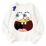 画像3: Unisex Spongebob Face Print  Round Neck Sweatshirt 男女兼用スポンジボブフェイスプリント スウェット プルオーバー トレーナー (3)