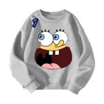 画像4: Unisex Spongebob Face Print  Round Neck Sweatshirt 男女兼用スポンジボブフェイスプリント スウェット プルオーバー トレーナー (4)