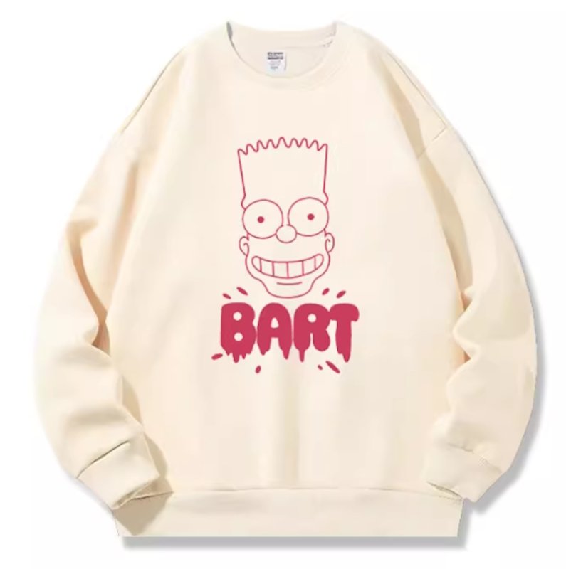 画像4: Unisex Bart Simpson face print  Round Neck Sweatshirt 男女兼用バートシンプソンブフェイスプリント スウェット プルオーバー トレーナー (4)