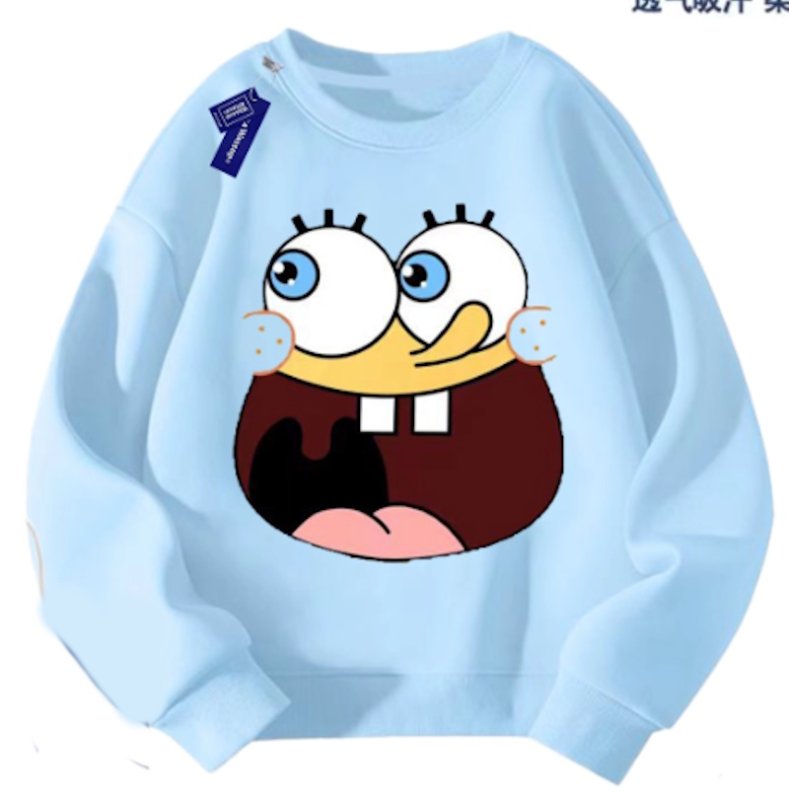 画像6: Unisex Spongebob Face Print  Round Neck Sweatshirt 男女兼用スポンジボブフェイスプリント スウェット プルオーバー トレーナー (6)