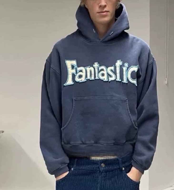 画像3: FANTASTIC logo vintage style hoodie sweatユニセックス 男女兼用FANTASTICプリントヴィンテージスタイル フーディスウェットパーカー (3)