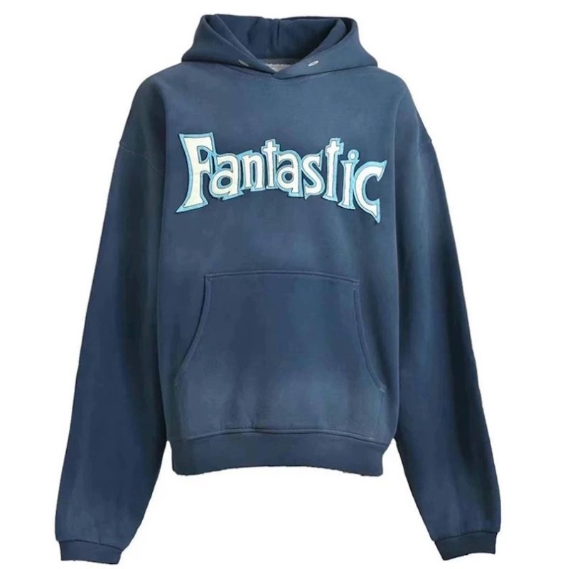 画像1: FANTASTIC logo vintage style hoodie sweatユニセックス 男女兼用FANTASTICプリントヴィンテージスタイル フーディスウェットパーカー (1)
