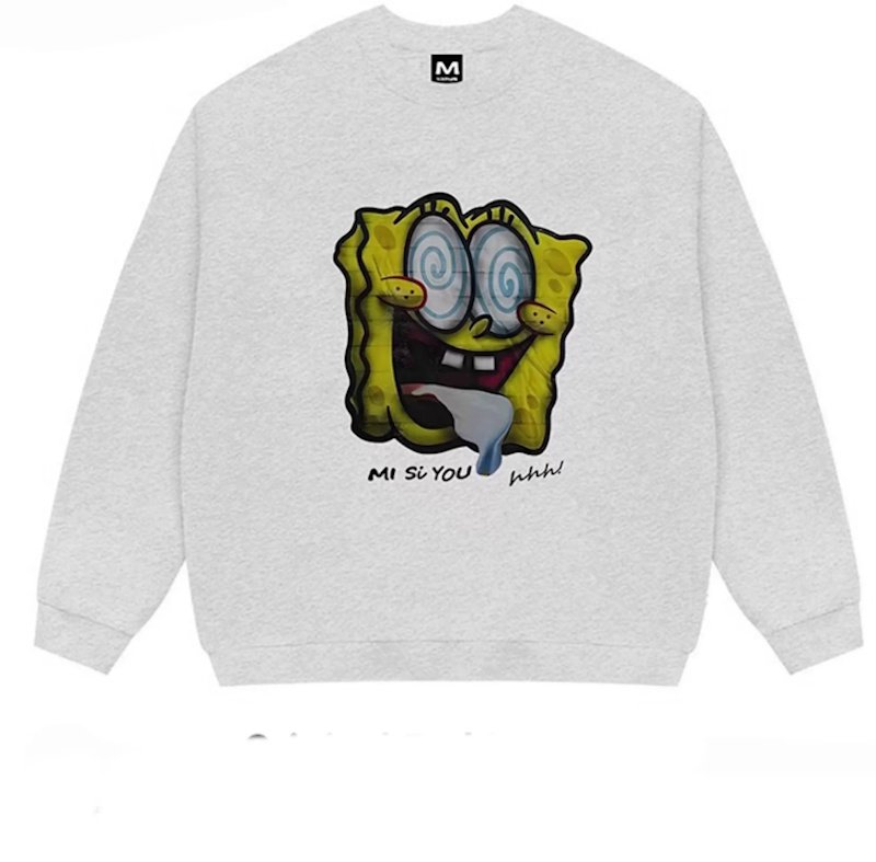 画像4: Unisex Spongebob Abstract Art Print Round Neck Sweatshirt 男女兼用スポンジボブアブストラクトアートプリント スウェット プルオーバー トレーナー (4)