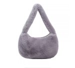 画像4: Eco-fur faux fur half moon hobo  tote shoulder bag　エコファーフェイクファーハーフムーンホーボートートショルダーバッグ (4)