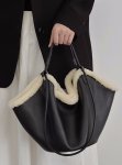 画像8: Suede fur trimmed tote shoulder bag　スエードシープスキンファートリミングトートショルダーバッグ (8)