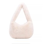画像6: Eco-fur faux fur half moon hobo  tote shoulder bag　エコファーフェイクファーハーフムーンホーボートートショルダーバッグ (6)