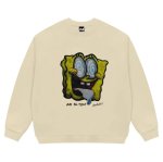 画像1: Unisex Spongebob Abstract Art Print Round Neck Sweatshirt 男女兼用スポンジボブアブストラクトアートプリント スウェット プルオーバー トレーナー (1)