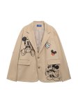 画像2: Unisex Mickey Paint Blazer Jacket ミッキーマウス ペイント ブレザー ジャケット (2)