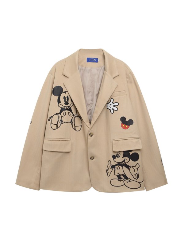 画像2: Unisex Mickey Paint Blazer Jacket ミッキーマウス ペイント ブレザー ジャケット (2)