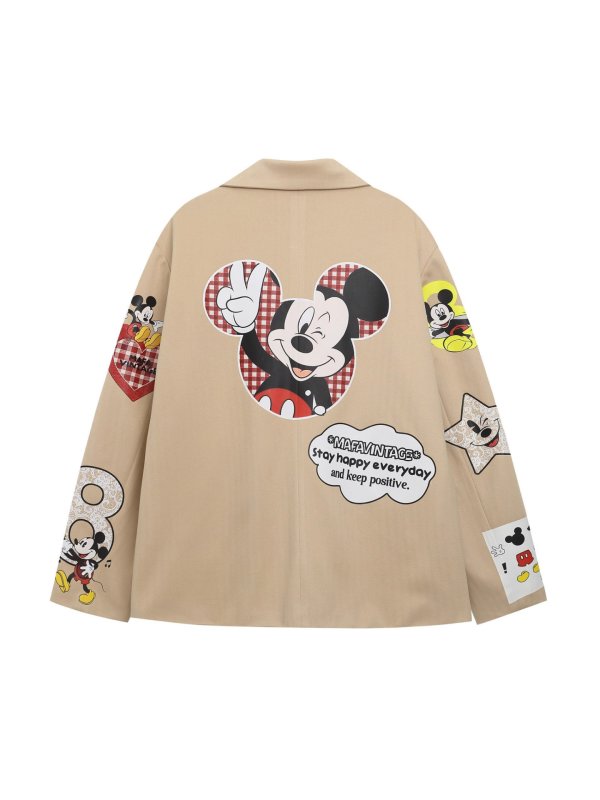 画像3: Unisex Mickey Paint Blazer Jacket ミッキーマウス ペイント ブレザー ジャケット (3)