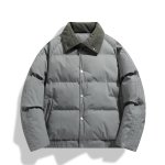 画像1: Men's 3-line quilted down lapel coat jacket　ユニセックス男女兼用3ラインキルティングダウンラペルジャケット ジャンパーコート (1)