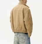 画像4: Men's Stand Collar Padded acket blouson ユニセックス男女兼用ジャケット ジャンパーコート (4)