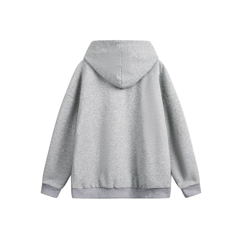 画像5: Angel print & plaid & reversible half-zip large pocket hoodie jacket　ユニセックス 男女兼用天使プリント＆格子縞＆リバーシブルハーフジップポケットフーディージャケット (5)