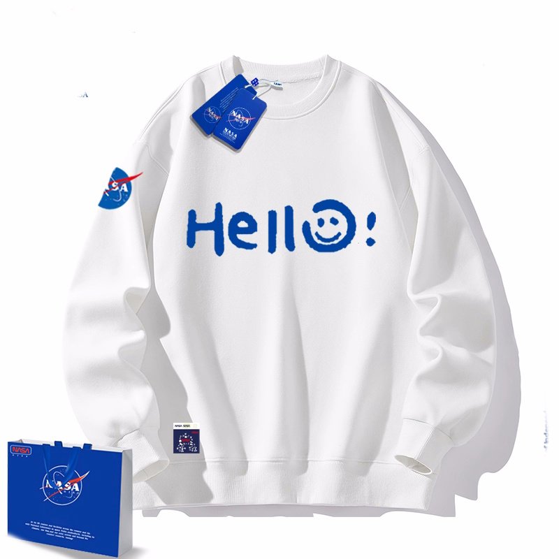 画像2: Unisex Hello Smile x Nasa Print crew neck Sweatshirt 　 男女兼用ハロースマイル×ナサNASAプリント スウェット プルオーバー トレーナー (2)