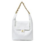 画像4: Quilted large capacity chain shoulder strap leather tote shoulder bag　キルティングラージキャパシティーチェーンショルダーストラップ レザートートショルダーバッグ (4)