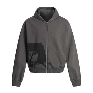 Y2k letter logo zip-up leather jacket ユニセックス 男女兼用 Y2k